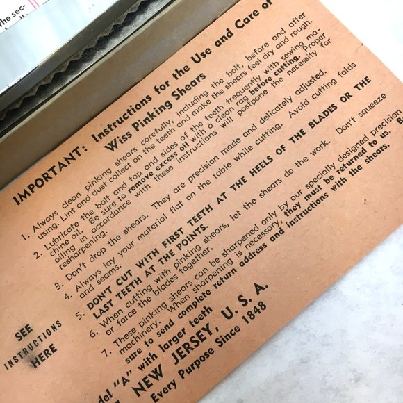 WISS Pinking Shears Scissors Model C in Original Box Vtg - Picture 7 of 14